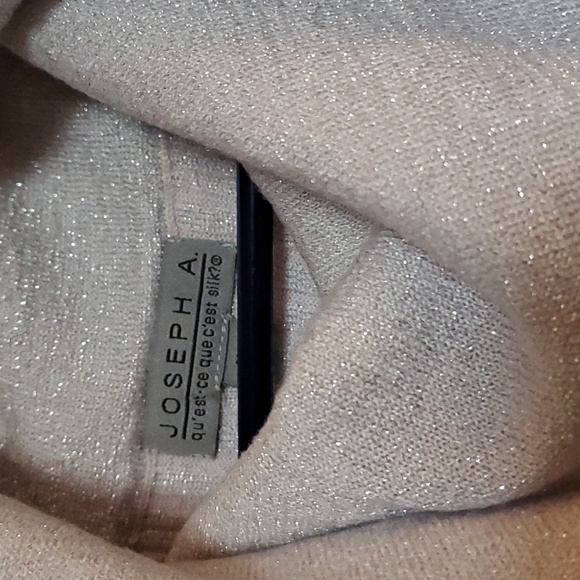 Joseph A sleeveless cowl neck metallic light pink lilac tone long sweater. - Picture 2 of 7